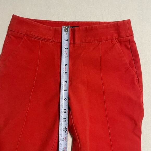 Ann Taylor LOFT Women's Marisa Cropped Trousers Pants Red - Size 2 - Picture 6 of 8